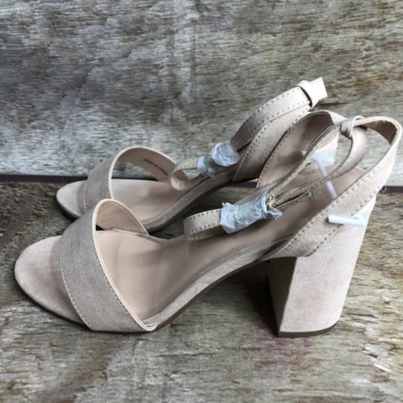 London Rebel Size 9 US High Wedge Heels Blush Pink - Picture 5 of 6